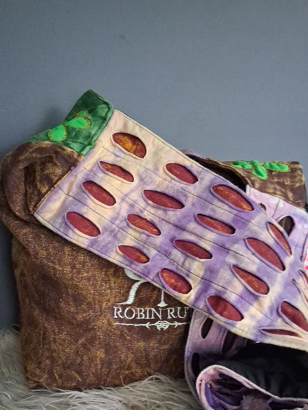 Robin Ruth Distressed Boho  Messenger Bag - Picture 7 of 14